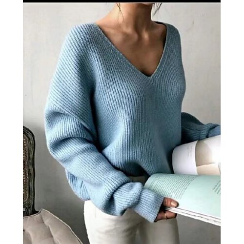 Per donna Maglione Uncinetto Maglia Lavorato a maglia Tinta unica A V Informale Giornaliero Inverno Autunno Blu Bianco Taglia unica / Cotone / Manica lunga / Cotone / Morbido
Per donna Maglione Uncinetto Maglia Lavorato a maglia Tinta unica A V Informale Giornaliero Inverno Autunno Blu Bianco Taglia unica / Cotone / Manica lunga / Cotone / Morbido