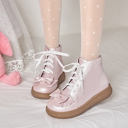 Girls' Boots Princess Shoes School Shoes PU Flower Girl Shoes Big Kids(7years ) Party Birthday Lace-up White Rosy Pink Beige Fall Summer / Booties / Ankle Boots
Girls' Boots Princess Shoes School Shoes PU Flower Girl Shoes Big Kids(7years ) Party Birthday Lace-up White Rosy Pink Beige Fall Summer / Booties / Ankle Boots