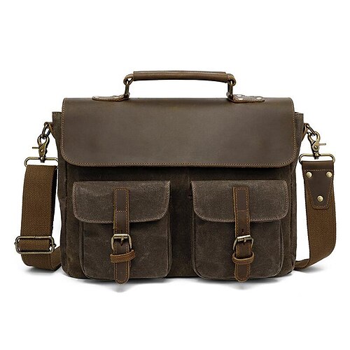 Men's Unisex Laptop Bag Briefcase Cowhide Zipper Solid Color Daily Holiday Office & Career ArmyGreen Black Brown
Men's Unisex Laptop Bag Briefcase Cowhide Zipper Solid Color Daily Holiday Office & Career ArmyGreen Black Brown
