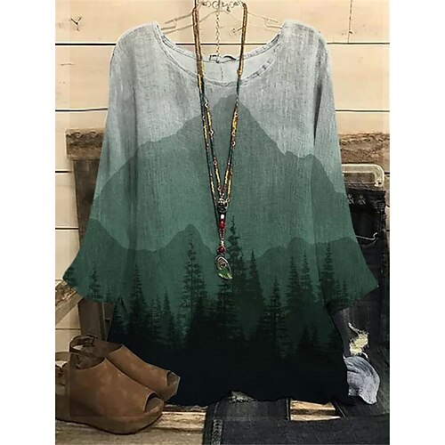 Mujer Camisa Blusa Verde Trébol Paisaje Estampado Manga Larga Diario Vacaciones Ropa de calle Cuello redondo Regular Talla Grande XL
Mujer Camisa Blusa Verde Trébol Paisaje Estampado Manga Larga Diario Vacaciones Ropa de calle Cuello redondo Regular Talla Grande XL