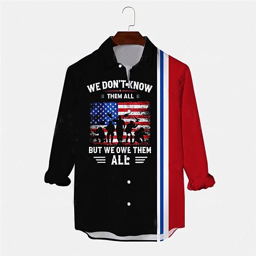 Men's Shirt Letter National Flag Turndown Red Long Sleeve 3D Print Outdoor Street Button-Down Print Tops Fashion Designer Casual Breathable
Men's Shirt Letter National Flag Turndown Red Long Sleeve 3D Print Outdoor Street Button-Down Print Tops Fashion Designer Casual Breathable