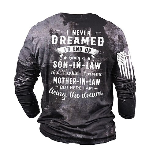 Men's Unisex T shirt Tee Letter Graphic Prints Crew Neck Dark Gray Long Sleeve 3D Print Outdoor Street Print Tops Basic Vintage Sports Designer
Men's Unisex T shirt Tee Letter Graphic Prints Crew Neck Dark Gray Long Sleeve 3D Print Outdoor Street Print Tops Basic Vintage Sports Designer