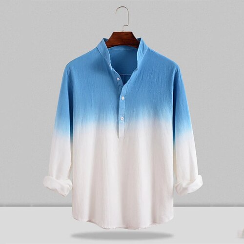 Men's Henley Shirt Gradient Henley Light Yellow Orange Blue / White Green / White Light Blue Daily Holiday Long Sleeve Button-Down Clothing Apparel Simple Casual Comfortable
Men's Henley Shirt Gradient Henley Light Yellow Orange Blue / White Green / White Light Blue Daily Holiday Long Sleeve Button-Down Clothing Apparel Simple Casual Comfortable