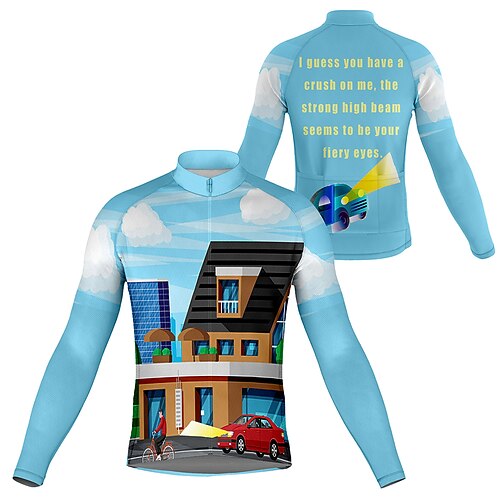 21Grams Men's Cycling Jersey Long Sleeve Bike Top with 3 Rear Pockets Mountain Bike MTB Road Bike Cycling Breathable Quick Dry Moisture Wicking Reflective Strips Blue Graphic Polyester Spandex Sports
21Grams Men's Cycling Jersey Long Sleeve Bike Top with 3 Rear Pockets Mountain Bike MTB Road Bike Cycling Breathable Quick Dry Moisture Wicking Reflective Strips Blue Graphic Polyester Spandex Sports