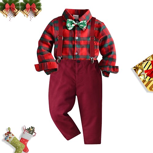 Kids Boys Shirt Pants Clothing Set 2 Pieces Long Sleeve Wine Plaid Gentle 2-6 Years
Kids Boys Shirt Pants Clothing Set 2 Pieces Long Sleeve Wine Plaid Gentle 2-6 Years