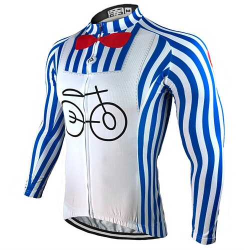 21Grams Men's Cycling Jersey Long Sleeve Bike Top with 3 Rear Pockets Mountain Bike MTB Road Bike Cycling Breathable Quick Dry Moisture Wicking Reflective Strips Blue Stripes Polyester Spandex Sports
21Grams Men's Cycling Jersey Long Sleeve Bike Top with 3 Rear Pockets Mountain Bike MTB Road Bike Cycling Breathable Quick Dry Moisture Wicking Reflective Strips Blue Stripes Polyester Spandex Sports