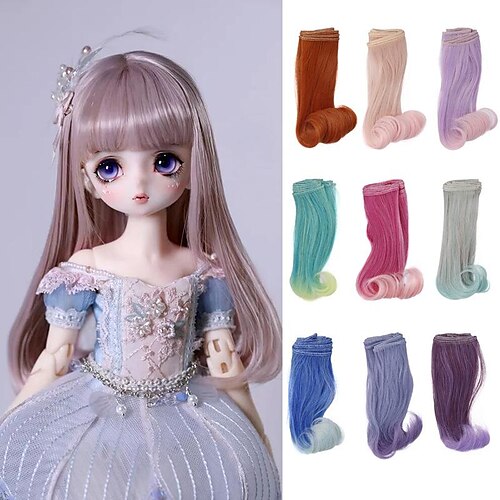 BJD SD Doll Wig High Temperature Synthetic Fiber Long Loose Curly Light Blue Ombre White Doll Wig with Full Bangs for BJD Doll Wigs
BJD SD Doll Wig High Temperature Synthetic Fiber Long Loose Curly Light Blue Ombre White Doll Wig with Full Bangs for BJD Doll Wigs