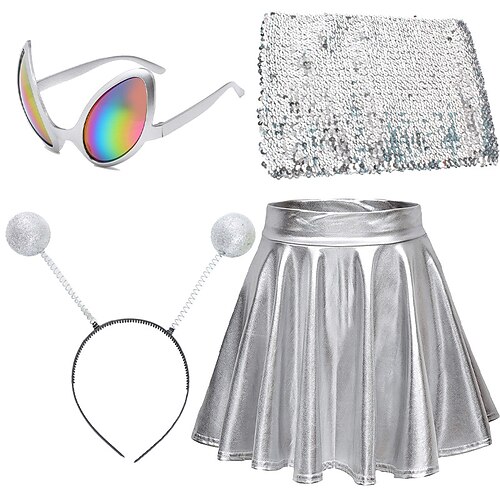 Masquerade Mask Adults' Women's Cosplay Halloween Party Masquerade Halloween Festival / Holiday Polyester Silver Women's Easy Carnival Costumes Solid Color / Bra / Headwear / Skirts / Eye Mask
Masquerade Mask Adults' Women's Cosplay Halloween Party Masquerade Halloween Festival / Holiday Polyester Silver Women's Easy Carnival Costumes Solid Color / Bra / Headwear / Skirts / Eye Mask
