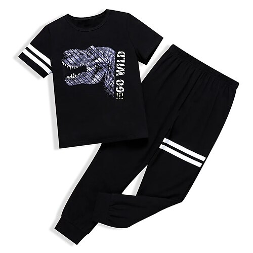 Kids Boys T-shirt Pants Clothing Set 2 Pieces Short Sleeve Black Dinosaur Letter Animal Print Street Sports Vacation Fashion Comfort Cool Daily 3-12 Years
Kids Boys T-shirt Pants Clothing Set 2 Pieces Short Sleeve Black Dinosaur Letter Animal Print Street Sports Vacation Fashion Comfort Cool Daily 3-12 Years