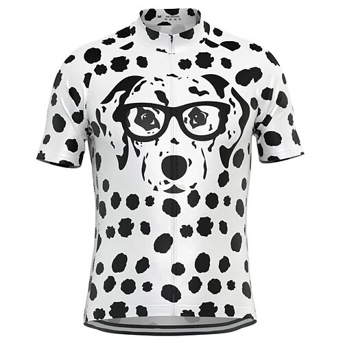 21Grams Men's Cycling Jersey Short Sleeve Bike Top with 3 Rear Pockets Mountain Bike MTB Road Bike Cycling Breathable Quick Dry Moisture Wicking Reflective Strips White Polka Dot Dog Polyester Spandex
21Grams Men's Cycling Jersey Short Sleeve Bike Top with 3 Rear Pockets Mountain Bike MTB Road Bike Cycling Breathable Quick Dry Moisture Wicking Reflective Strips White Polka Dot Dog Polyester Spandex