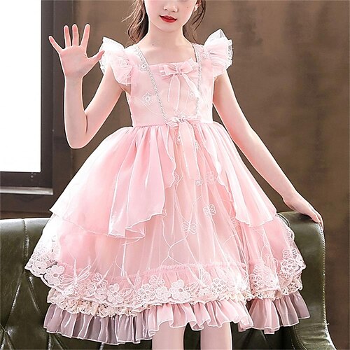 Kids Little Girls' Dress Solid Colored Flower A Line Dress Party Special Occasion Embroidered Pink Midi Short Sleeve Princess Cute Dresses Spring Summer Slim 3-10 Years
Kids Little Girls' Dress Solid Colored Flower A Line Dress Party Special Occasion Embroidered Pink Midi Short Sleeve Princess Cute Dresses Spring Summer Slim 3-10 Years
