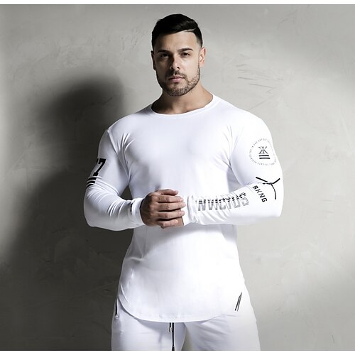 Men's Sweatshirt Long Sleeve Sweatshirt Athletic Athleisure Breathable Quick Dry Moisture Wicking Gym Workout Running Active Training Sportswear Activewear Black White
Men's Sweatshirt Long Sleeve Sweatshirt Athletic Athleisure Breathable Quick Dry Moisture Wicking Gym Workout Running Active Training Sportswear Activewear Black White