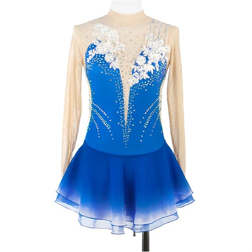 Figure Skating Dress Women's Girls' Ice Skating Dress Blue High Elasticity Training Competition Skating Wear Crystal / Rhinestone Long Sleeve Ice Skating Figure Skating / Winter
Figure Skating Dress Women's Girls' Ice Skating Dress Blue High Elasticity Training Competition Skating Wear Crystal / Rhinestone Long Sleeve Ice Skating Figure Skating / Winter