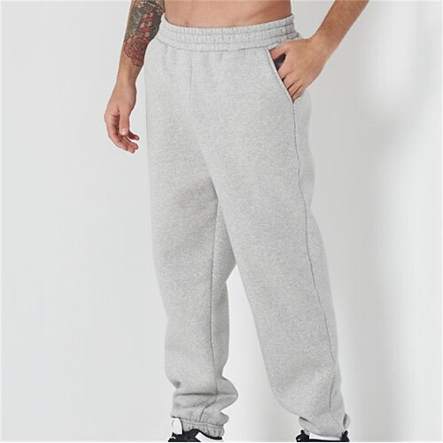 Men's Sweatpants Joggers Trousers Elastic Waist Solid Color Comfort Breathable Casual Daily Streetwear Cotton Blend Sports Fashion Grey Micro-elastic / Elasticity
Men's Sweatpants Joggers Trousers Elastic Waist Solid Color Comfort Breathable Casual Daily Streetwear Cotton Blend Sports Fashion Grey Micro-elastic / Elasticity