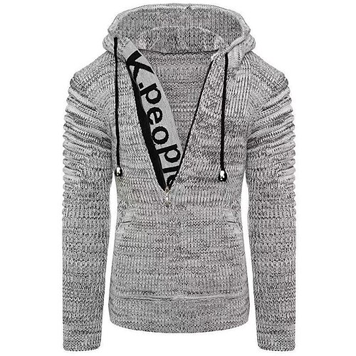 Men's Sweater Pullover Sweater Jumper Sweater Hoodie Ribbed Knit Zipper Knitted Letter V Neck Basic Casual Daily Holiday Clothing Apparel Winter Fall Black Army Green S M L
Men's Sweater Pullover Sweater Jumper Sweater Hoodie Ribbed Knit Zipper Knitted Letter V Neck Basic Casual Daily Holiday Clothing Apparel Winter Fall Black Army Green S M L