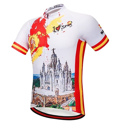 21Grams Men's Cycling Jersey Short Sleeve Bike Top with 3 Rear Pockets Mountain Bike MTB Road Bike Cycling Breathable Quick Dry Moisture Wicking Reflective Strips White Graphic Polyester Spandex
21Grams Men's Cycling Jersey Short Sleeve Bike Top with 3 Rear Pockets Mountain Bike MTB Road Bike Cycling Breathable Quick Dry Moisture Wicking Reflective Strips White Graphic Polyester Spandex