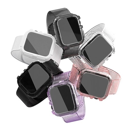 1pc Smart Watch Band Compatible with Apple iWatch 38mm Series 3/2/1 42mm Series 3/2/1 40mm Series 6/5/4 / SE TPU Adjustable Elastic Rugged SmartWatch Band with Case for iWatch Smartwatch Strap
1pc Smart Watch Band Compatible with Apple iWatch 38mm Series 3/2/1 42mm Series 3/2/1 40mm Series 6/5/4 / SE TPU Adjustable Elastic Rugged SmartWatch Band with Case for iWatch Smartwatch Strap