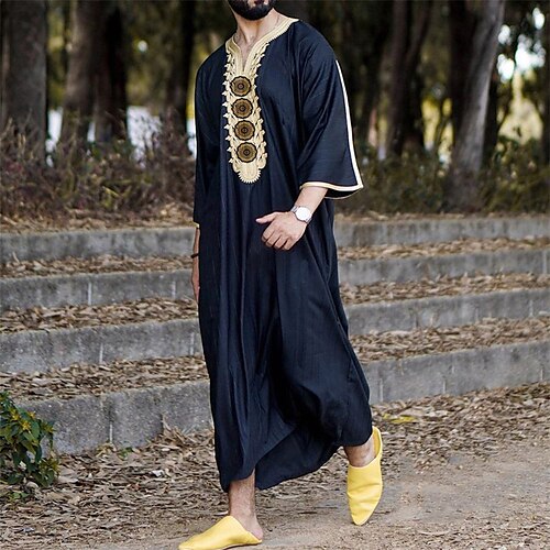 Men's T shirt Tee Tribal Round Neck Navy Blue Print Street Daily Long Robe Print Clothing Apparel Ethnic Style Casual Comfortable
Men's T shirt Tee Tribal Round Neck Navy Blue Print Street Daily Long Robe Print Clothing Apparel Ethnic Style Casual Comfortable
