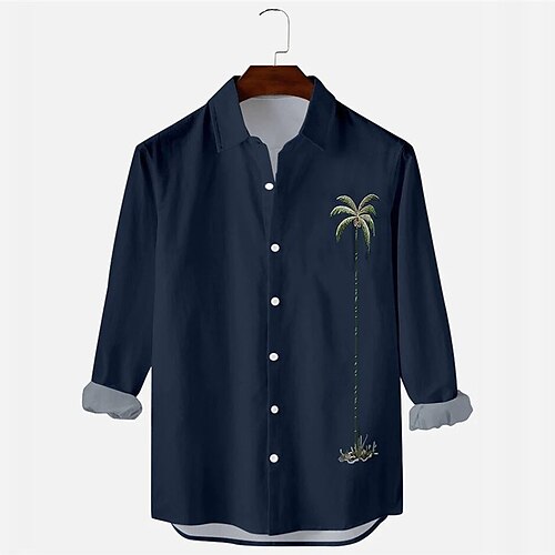 Men's Shirt 3D Print Coconut Tree Turndown Street Casual Button-Down Print Long Sleeve Tops Casual Fashion Breathable Navy Blue
Men's Shirt 3D Print Coconut Tree Turndown Street Casual Button-Down Print Long Sleeve Tops Casual Fashion Breathable Navy Blue