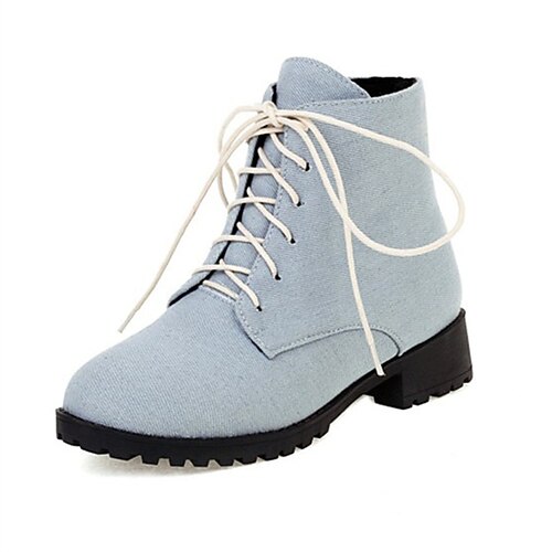 Women's Boots Daily Combat Boots Lace Up Boots Booties Ankle Boots Winter Lace-up Chunky Heel Round Toe Minimalism Denim Lace-up Solid Colored Black Dark Blue Blue
Women's Boots Daily Combat Boots Lace Up Boots Booties Ankle Boots Winter Lace-up Chunky Heel Round Toe Minimalism Denim Lace-up Solid Colored Black Dark Blue Blue