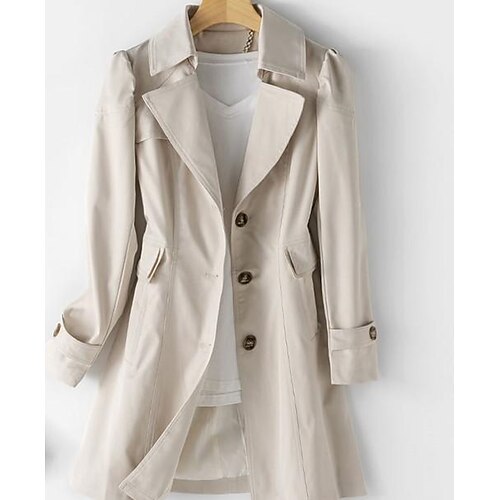 Women's Trench Coat Breathable Outdoor Daily Wear Adjustable Single Breasted Turndown Solid Color Regular Fit Outerwear Long Sleeve Winter Fall Beige M L XL XXL 3XL
Women's Trench Coat Breathable Outdoor Daily Wear Adjustable Single Breasted Turndown Solid Color Regular Fit Outerwear Long Sleeve Winter Fall Beige M L XL XXL 3XL
