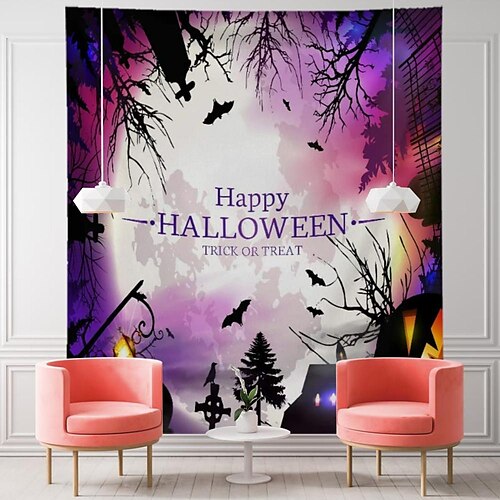 Halloween Party Holiday Wall Tapestry Art Decor Blanket Curtain Picnic Tablecloth Hanging Home Bedroom Living Room Dorm Decoration Psychedelic Pumpkin Haunted Scary House Polyester
Halloween Party Holiday Wall Tapestry Art Decor Blanket Curtain Picnic Tablecloth Hanging Home Bedroom Living Room Dorm Decoration Psychedelic Pumpkin Haunted Scary House Polyester