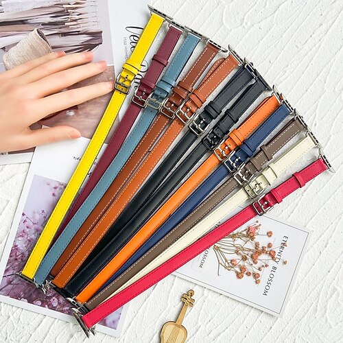 1PC Smart Watch Band Compatible with Apple iWatch Series 8 7 6 5 4 3 2 1 SE Leather Loop for iWatch Smartwatch Strap Wristband Genuine Leather Adjustable Elastic Classic Clasp
1PC Smart Watch Band Compatible with Apple iWatch Series 8 7 6 5 4 3 2 1 SE Leather Loop for iWatch Smartwatch Strap Wristband Genuine Leather Adjustable Elastic Classic Clasp