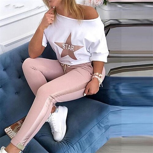 Women's Loungewear Sets Nighty 2 Pieces Pure Color Sport Comfort Home Daily Acrylic Crew Neck Long Pant Pant Pocket Fall Spring White
Women's Loungewear Sets Nighty 2 Pieces Pure Color Sport Comfort Home Daily Acrylic Crew Neck Long Pant Pant Pocket Fall Spring White