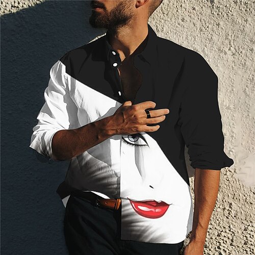 Men's Shirt Abstract Turndown Black Long Sleeve 3D Print Outdoor Street Button-Down Print Tops Fashion Designer Casual Breathable
Men's Shirt Abstract Turndown Black Long Sleeve 3D Print Outdoor Street Button-Down Print Tops Fashion Designer Casual Breathable