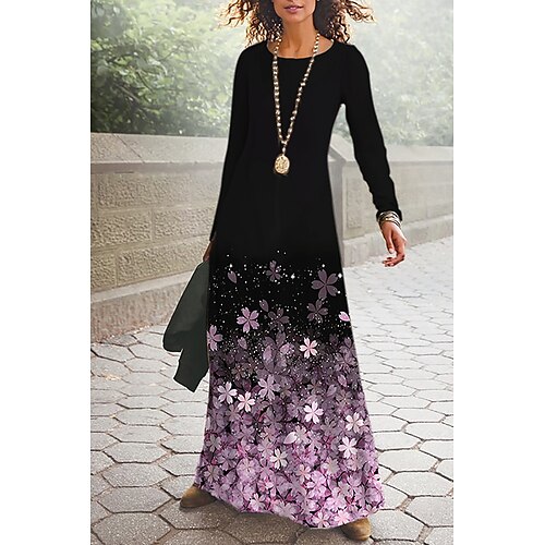 Women's A Line Dress Casual Dress Maxi long Dress Light Pink Purple Pink Yellow Long Sleeve Floral Print Fall Winter Crew Neck Casual 2022 S M L XL 2XL 3XL 4XL 5XL 6XL / 3D Print
Women's A Line Dress Casual Dress Maxi long Dress Light Pink Purple Pink Yellow Long Sleeve Floral Print Fall Winter Crew Neck Casual 2022 S M L XL 2XL 3XL 4XL 5XL 6XL / 3D Print