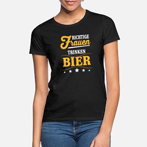 Women's T shirt Tee Text Star Casual Weekend Oktoberfest Costume Painting T shirt Tee Short Sleeve Print Round Neck Basic Black S
Women's T shirt Tee Text Star Casual Weekend Oktoberfest Costume Painting T shirt Tee Short Sleeve Print Round Neck Basic Black S