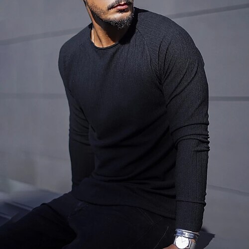 Men's Sweater Pullover Sweater Jumper Ribbed Knit Knitted Solid Color Crew Neck Basic Stylish Daily Holiday Clothing Apparel Winter Fall Black Navy Blue S M L
Men's Sweater Pullover Sweater Jumper Ribbed Knit Knitted Solid Color Crew Neck Basic Stylish Daily Holiday Clothing Apparel Winter Fall Black Navy Blue S M L