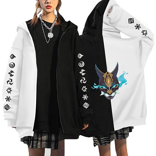 Inspired by Genshin Impact Xiao Hoodie Cartoon Manga Anime Classic Street Style Outerwear For Men's Women's Unisex Adults' Hot Stamping 100% Polyester
Inspired by Genshin Impact Xiao Hoodie Cartoon Manga Anime Classic Street Style Outerwear For Men's Women's Unisex Adults' Hot Stamping 100% Polyester