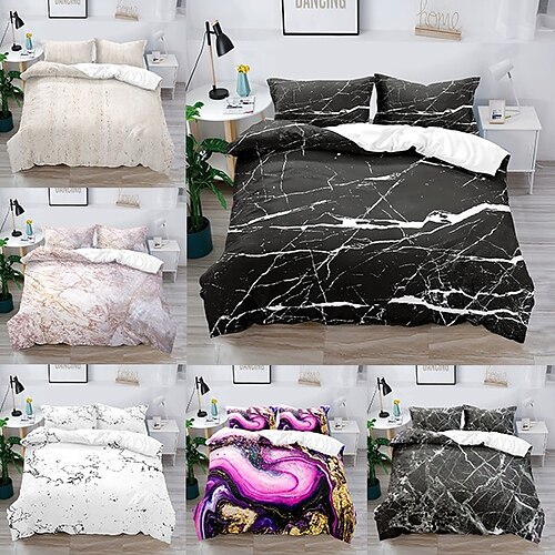 3-Piece Duvet Cover Set Marble Printed Decoration Hotel Bedding Sets Comforter Cover Include 1 Duvet Cover, 2 Pillowcases for Double/Queen/King(1 Pillowcase for Twin/Single)
3-Piece Duvet Cover Set Marble Printed Decoration Hotel Bedding Sets Comforter Cover Include 1 Duvet Cover, 2 Pillowcases for Double/Queen/King(1 Pillowcase for Twin/Single)