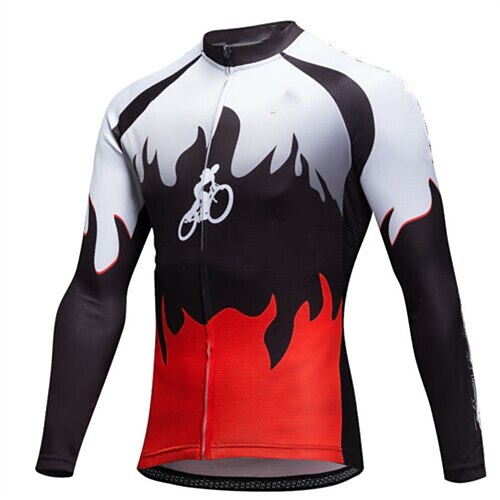 21Grams Men's Cycling Jersey Long Sleeve Bike Top with 3 Rear Pockets Mountain Bike MTB Road Bike Cycling Breathable Quick Dry Moisture Wicking Reflective Strips Red Graphic Polyester Spandex Sports
21Grams Men's Cycling Jersey Long Sleeve Bike Top with 3 Rear Pockets Mountain Bike MTB Road Bike Cycling Breathable Quick Dry Moisture Wicking Reflective Strips Red Graphic Polyester Spandex Sports