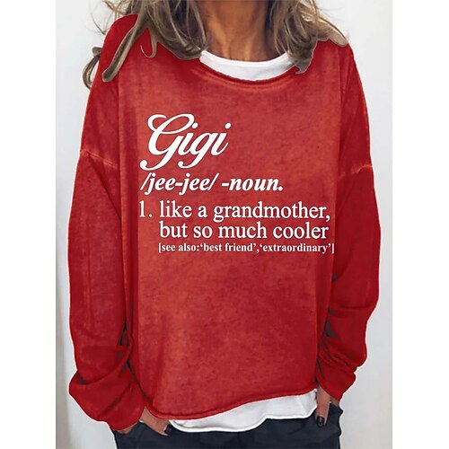 Women's Pullover Basic Casual Print Green Black Khaki Letter Loose Casual Crew Neck Long Sleeve S M L XL XXL 3XL
Women's Pullover Basic Casual Print Green Black Khaki Letter Loose Casual Crew Neck Long Sleeve S M L XL XXL 3XL