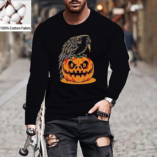 Men's Unisex T shirt Tee Pumpkin Bird Crew Neck Green Navy Blue Gray Black Print Outdoor Street Long Sleeve Print Clothing Apparel Sports Designer Simple Casual
Men's Unisex T shirt Tee Pumpkin Bird Crew Neck Green Navy Blue Gray Black Print Outdoor Street Long Sleeve Print Clothing Apparel Sports Designer Simple Casual