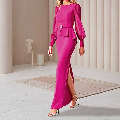 Linjeform Kjole til brudens mor Elegant Besmykket Ankellengde Chiffon Langermet med Drapert Delt front Krystallbrosje 2023
Linjeform Kjole til brudens mor Elegant Besmykket Ankellengde Chiffon Langermet med Drapert Delt front Krystallbrosje 2023