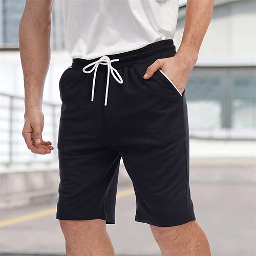 Men's Active Shorts Drawstring Elastic Waist Solid Color Comfort Breathable Short Pants Sports Outdoor Casual Fashion Streetwear Black Micro-elastic
Men's Active Shorts Drawstring Elastic Waist Solid Color Comfort Breathable Short Pants Sports Outdoor Casual Fashion Streetwear Black Micro-elastic