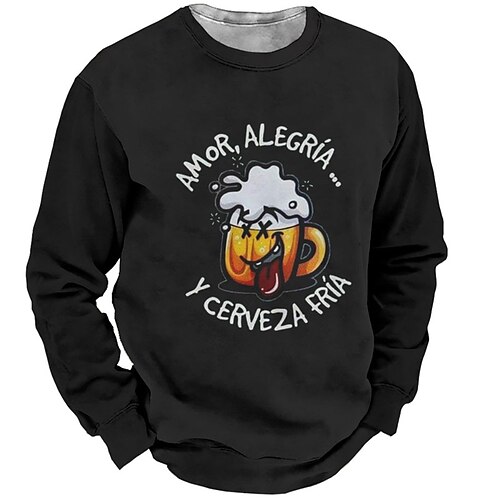Men's Unisex Sweatshirt Pullover Graphic Prints Beer Print Daily Sports Holiday 3D Print Designer Casual Hoodies Sweatshirts Black
Men's Unisex Sweatshirt Pullover Graphic Prints Beer Print Daily Sports Holiday 3D Print Designer Casual Hoodies Sweatshirts Black