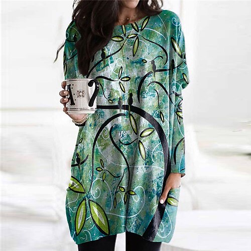 Women's Shift Dress Casual Dress Short Mini Dress Green Blue Gray Long Sleeve Floral Print Pocket Print Fall Winter Crew Neck Casual Vacation Loose 2022 S M L XL XXL 3XL
Women's Shift Dress Casual Dress Short Mini Dress Green Blue Gray Long Sleeve Floral Print Pocket Print Fall Winter Crew Neck Casual Vacation Loose 2022 S M L XL XXL 3XL
