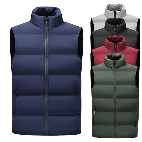 Men's Puffer Vest Thermal Warm Windproof Casual Daily Solid Color Outerwear Clothing Apparel Simple Casual Daily Black Wine Khaki
Men's Puffer Vest Thermal Warm Windproof Casual Daily Solid Color Outerwear Clothing Apparel Simple Casual Daily Black Wine Khaki