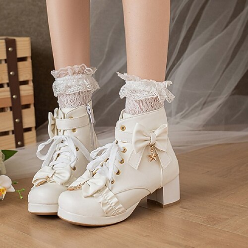 Girls' Boots Princess Shoes Daily PU Princess Shoes Big Kids(7years ) Party Daily Lace-up Butterfly White Black Rosy Pink Fall Winter / Booties / Ankle Boots
Girls' Boots Princess Shoes Daily PU Princess Shoes Big Kids(7years ) Party Daily Lace-up Butterfly White Black Rosy Pink Fall Winter / Booties / Ankle Boots