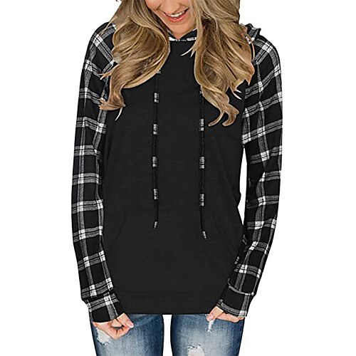 Women's Pullover Hoodie Sweatshirt Pullover Streetwear Casual Patchwork Green White Red Plaid Color Block Casual Hooded Long Sleeve S M L XL XXL
Women's Pullover Hoodie Sweatshirt Pullover Streetwear Casual Patchwork Green White Red Plaid Color Block Casual Hooded Long Sleeve S M L XL XXL