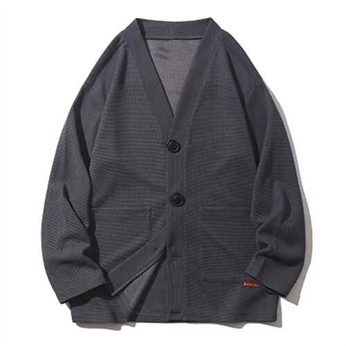 Men's Cardigan Sweater Jumper Waffle Knit Knitted Front Pocket Pure Color V Neck Casual Daily Formal Fall Winter White Black M L XL / Long Sleeve / Long Sleeve
Men's Cardigan Sweater Jumper Waffle Knit Knitted Front Pocket Pure Color V Neck Casual Daily Formal Fall Winter White Black M L XL / Long Sleeve / Long Sleeve