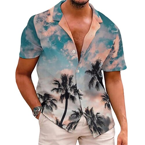 Men's Shirt Graphic Shirt Coconut Tree Turndown Blue 3D Print Outdoor Street Short Sleeve Button-Down Print Clothing Apparel Fashion Designer Casual Breathable / Summer / Spring / Summer
Men's Shirt Graphic Shirt Coconut Tree Turndown Blue 3D Print Outdoor Street Short Sleeve Button-Down Print Clothing Apparel Fashion Designer Casual Breathable / Summer / Spring / Summer