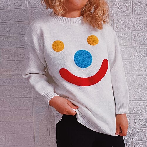 Women's Sweater Pullover Jumper Knit Knitted Solid Color Crew Neck Stylish Casual Home Daily Fall Winter White Black One-Size / Long Sleeve / Loose
Women's Sweater Pullover Jumper Knit Knitted Solid Color Crew Neck Stylish Casual Home Daily Fall Winter White Black One-Size / Long Sleeve / Loose
