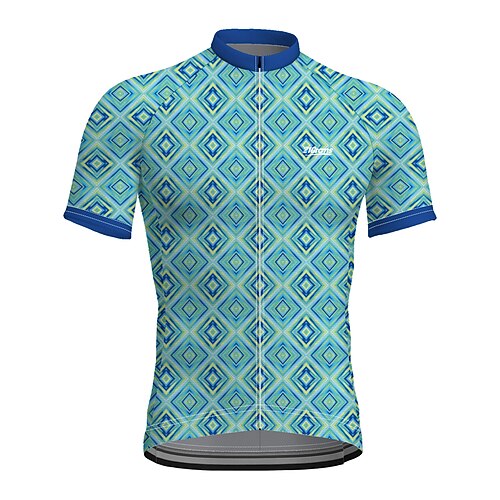 21Grams Men's Cycling Jersey Short Sleeve Bike Top with 3 Rear Pockets Mountain Bike MTB Road Bike Cycling Breathable Quick Dry Moisture Wicking Reflective Strips Blue Geometic Polyester Spandex
21Grams Men's Cycling Jersey Short Sleeve Bike Top with 3 Rear Pockets Mountain Bike MTB Road Bike Cycling Breathable Quick Dry Moisture Wicking Reflective Strips Blue Geometic Polyester Spandex
