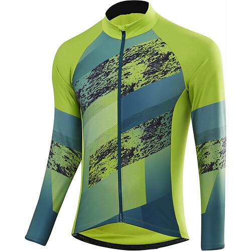 21Grams Men's Cycling Jersey Long Sleeve Bike Top with 3 Rear Pockets Mountain Bike MTB Road Bike Cycling Breathable Quick Dry Moisture Wicking Reflective Strips Green Color Block Polyester Spandex
21Grams Men's Cycling Jersey Long Sleeve Bike Top with 3 Rear Pockets Mountain Bike MTB Road Bike Cycling Breathable Quick Dry Moisture Wicking Reflective Strips Green Color Block Polyester Spandex