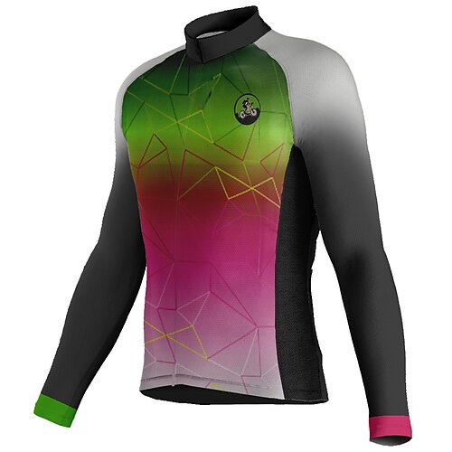 21Grams Men's Cycling Jersey Long Sleeve Bike Top with 3 Rear Pockets Mountain Bike MTB Road Bike Cycling Breathable Quick Dry Moisture Wicking Reflective Strips Green Gradient Polyester Spandex
21Grams Men's Cycling Jersey Long Sleeve Bike Top with 3 Rear Pockets Mountain Bike MTB Road Bike Cycling Breathable Quick Dry Moisture Wicking Reflective Strips Green Gradient Polyester Spandex